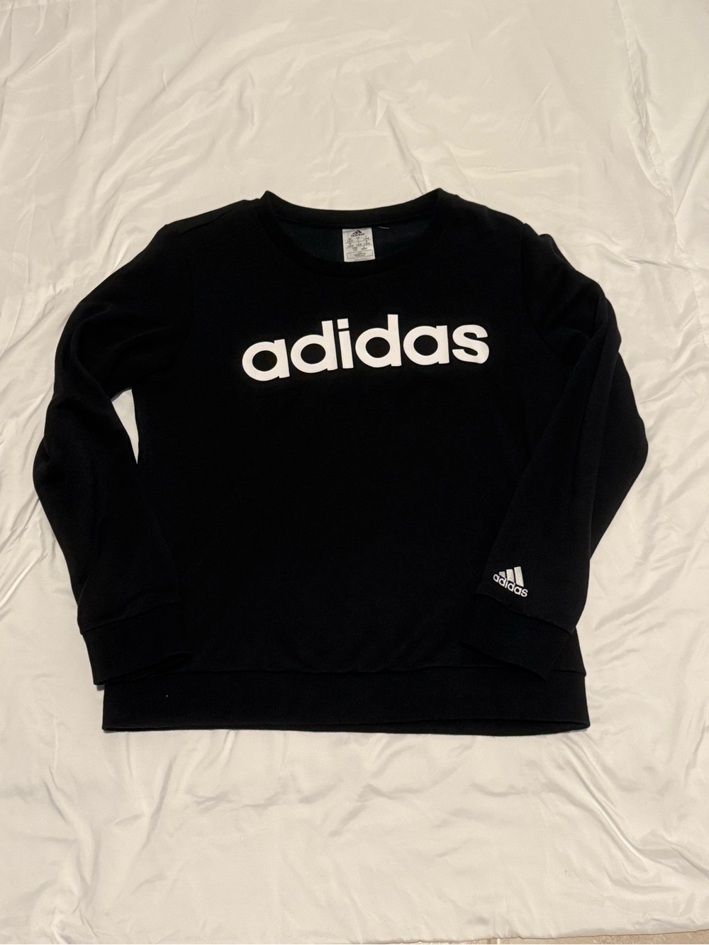 Adidas Woman’s Black Logo Crewneck Sweatshirt